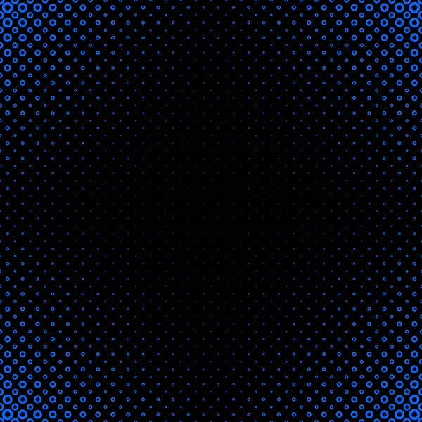 Geométrico abstracto medio tono círculo patrón fondo - diseño gráfico vectorial de anillos azules — Vector de stock