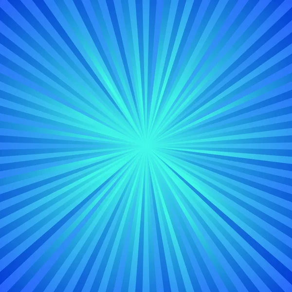 Blue Ray Burst Hintergrund - Gradientenvektordesign — Stockvektor