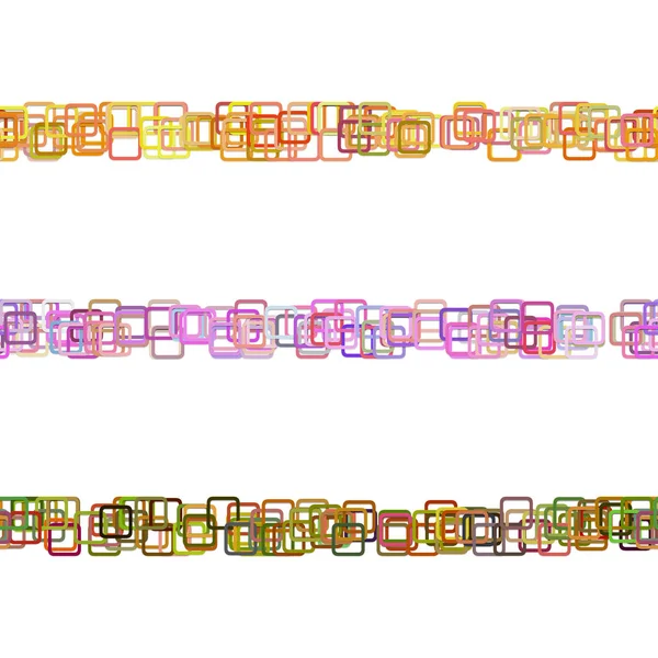 Wiederholbare quadratische Muster Text Regellinien-Design-Set - Vektor-Design-Elemente aus abgerundeten Quadraten — Stockvektor