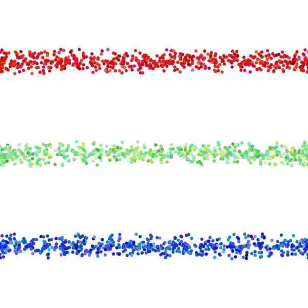 Paragraphe de motif de point répétable ligne de division ensemble de conception éléments vectoriels de cercles colorés avec effet d'ombre — Image vectorielle