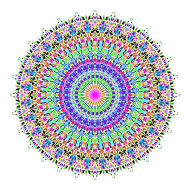 Soyut çiçek mandala tasarım - vektör grafik elemanı