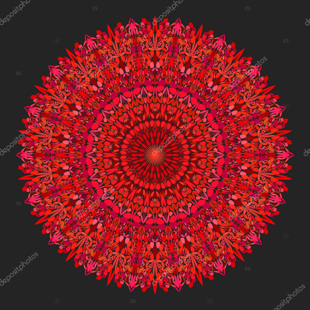 Floral mandala - abstract circular vector graphic design