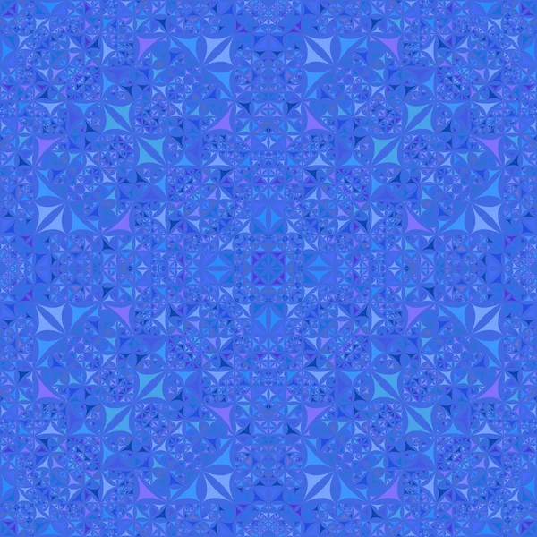 Blaues nahtloses Kaleidoskop-Muster Hintergrunddesign — Stockvektor