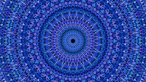 Blauwe bloem mozaïek mandala achtergrond - abstracte vector ornament — Stockvector