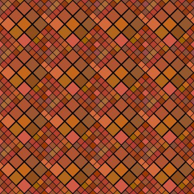 Kusursuz kahverengi kare arkaplan - soyut vektör tasarımı