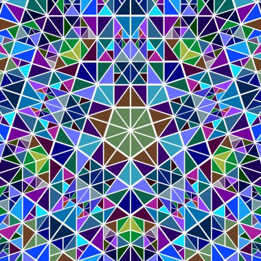 Dinamik soyut renkli dairesel üçgen mozaik arkaplan