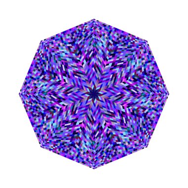Renkli soyut geometrik fayanslı mozaik sekizgen sembolü