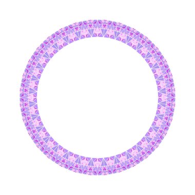 Geometrik soyut yuvarlak çelenk - çokgen vektör tasarım ögesi
