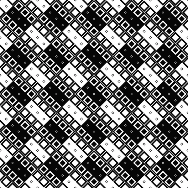 Fond motif carré - graphique vectoriel monochrome abstrait — Image vectorielle