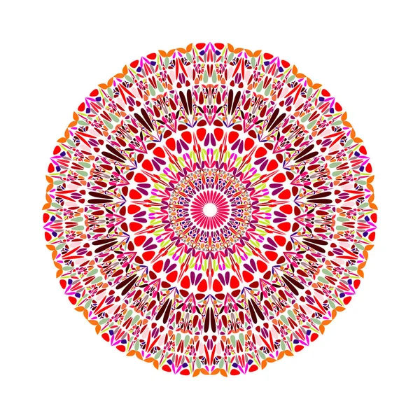 Circular colorful abstract round botanical pattern mandala — Stock Vector