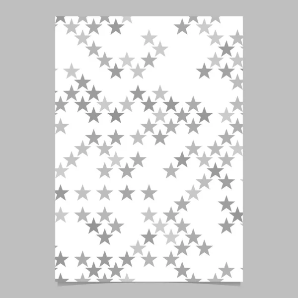 Grey star shape pattern background brochure template design — Stock Vector