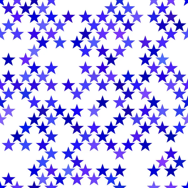 Blue seamless star pattern background - vector design — Stock Vector