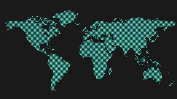 Halftone dünya haritası arka planı — Stok Vektör