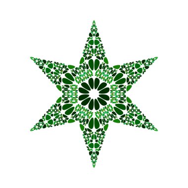 Soyut geometrik renkli çiçek süsü yıldız şekli