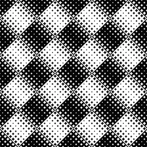 Abstrakte geometrische schwarz-weiße nahtlose Sternenmuster Hintergrund — Stockvektor