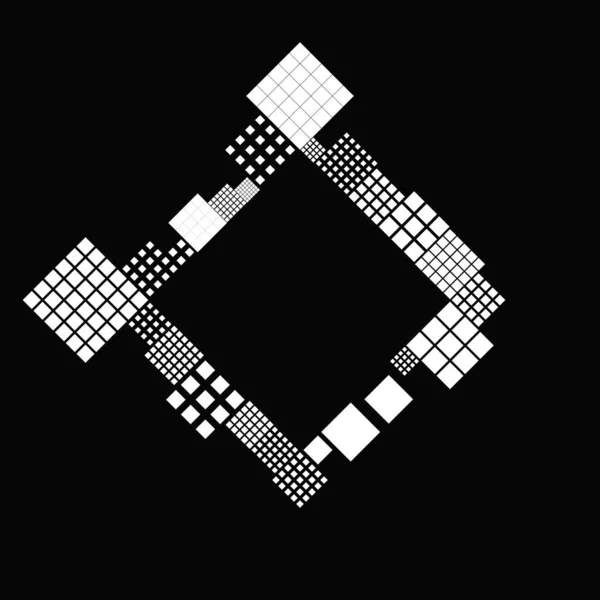 Abstracte geometrische minimale diagonale vierkante badge decoratie frame — Stockvector