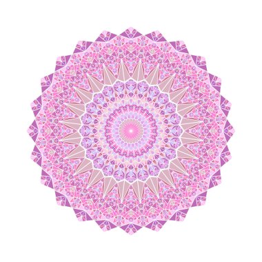 Yuvarlak geometrik mozaik üçgen desenli mandala