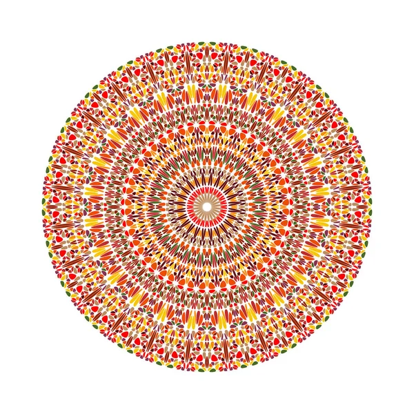 Colorful round circular geometrical flower pattern mandala — Stock Vector