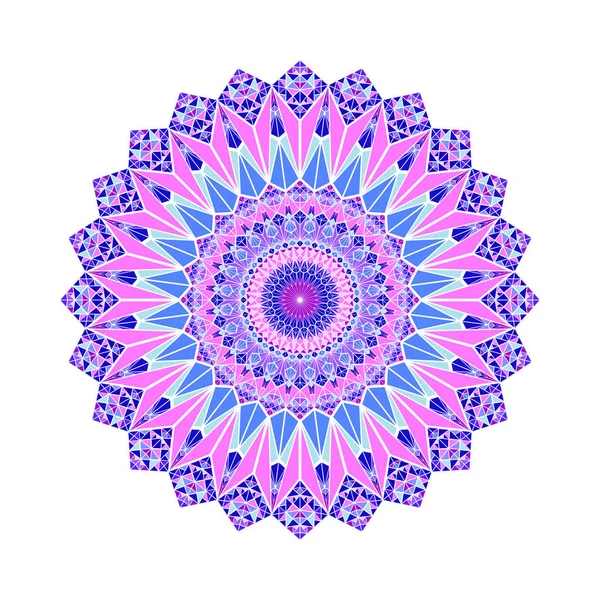 Kulaté abstraktní barevné mozaiky trojúhelník ornament mandala — Stockový vektor