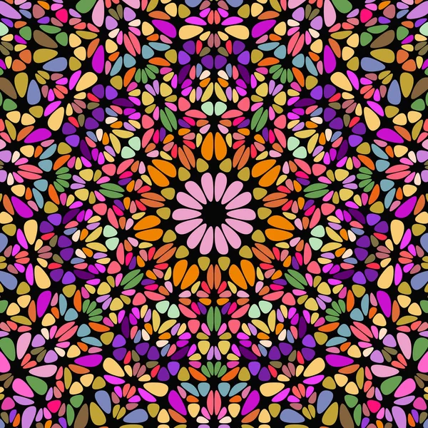 Abstrakte geometrische radiale florale Mosaik Hintergrund Design — Stockvektor