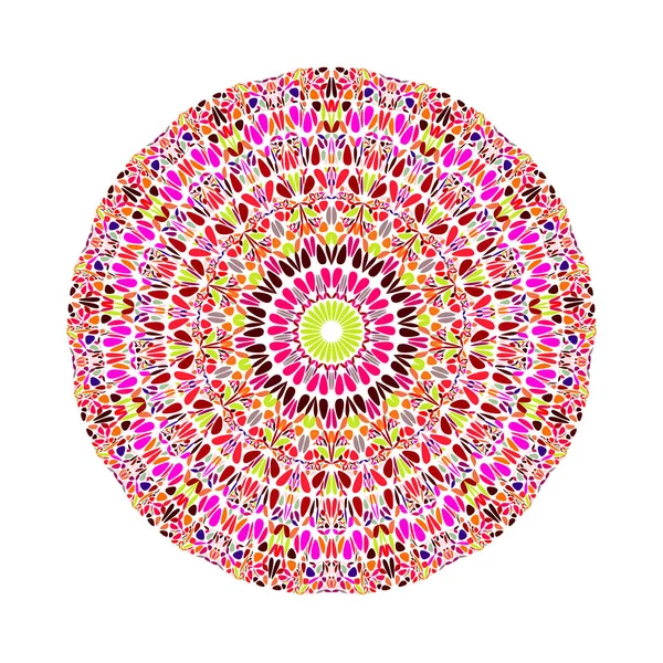 Circulaire kleurrijke abstracte ronde geometrische botanische patroon mandala — Stockvector