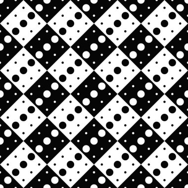 Siyah ve beyaz soyut dikişsiz nokta desen arka plan