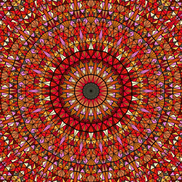 Abstrato colorido padrão de mosaico radial poligonal mandala fundo — Vetor de Stock