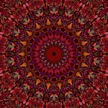 Soyut çiçek mandala arka plan - dairesel vektör geometrisi