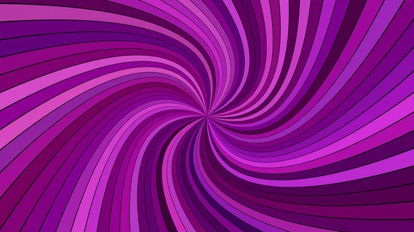 Lila hypnotische abstrakte Spirale Strahlenstreifen Hintergrund — Stockvektor