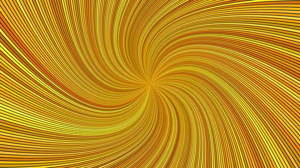 Orange abstract psychedelic spiral background - vector graphic from curved rays — 스톡 벡터