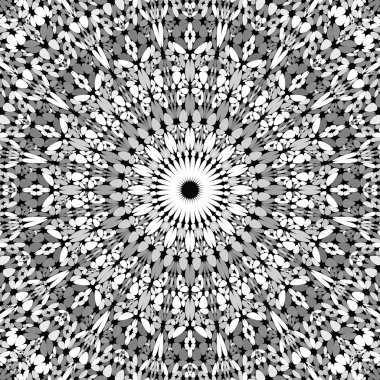 Gri çakıllı mozaik mandala desenli arka plan