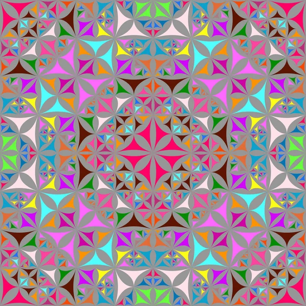 Fond de motif kaléidoscope sans couture coloré — Image vectorielle