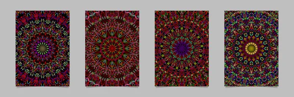 Цветущий цветочный калейдоскоп мандала фон плаката — стоковый вектор