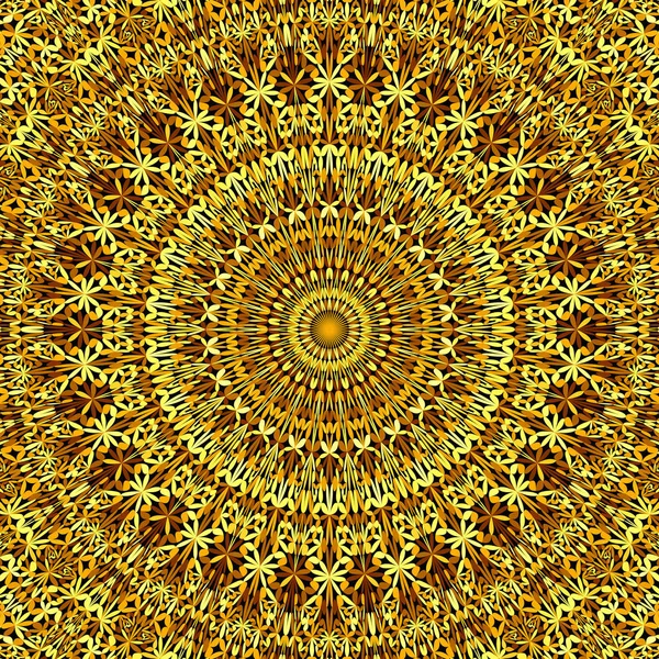 Orange Dschungel Garten Mandala-Muster Tapete Design — Stockvektor