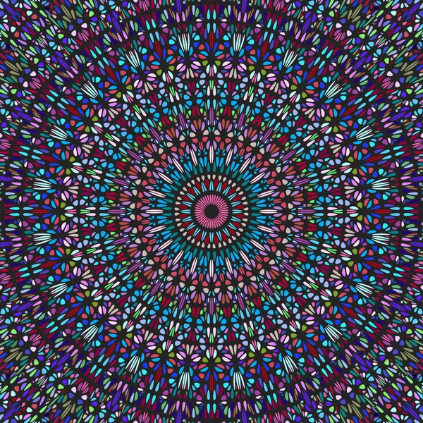 Psychedelic dynamic colorful radial mosaic pattern background design — 스톡 벡터