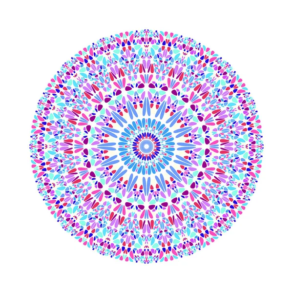 Circulaire abstrait géométrique coloré motif floral mandala — Image vectorielle