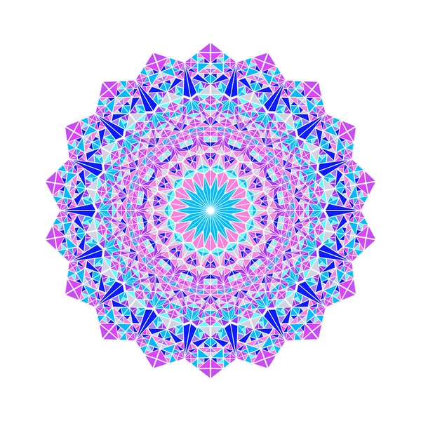 Barevné kulaté abstraktní geometrické trojúhelníkové ornament mandala — Stockový vektor