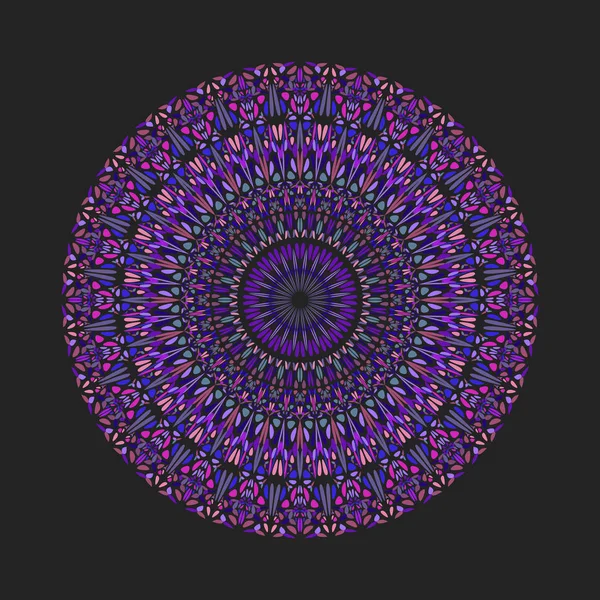 Patrón de pétalos redondos geométricos coloridos mandala — Vector de stock