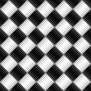 Dikişsiz siyah ve beyaz diyagonal kare desen arka plan