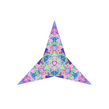 Çokgen yalıtılmış mozaik süslemeli yıldız çokgeni