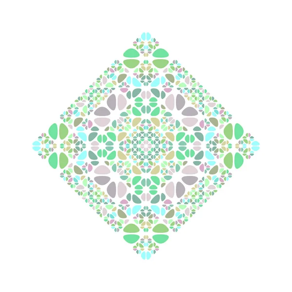 Ornado isolado geométrico floral mosaico ornamento quadrado polígono — Vetor de Stock