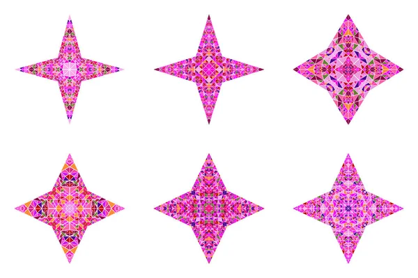 Abstrato geométrico triângulo ornamento estrela logotipo modelo conjunto — Vetor de Stock