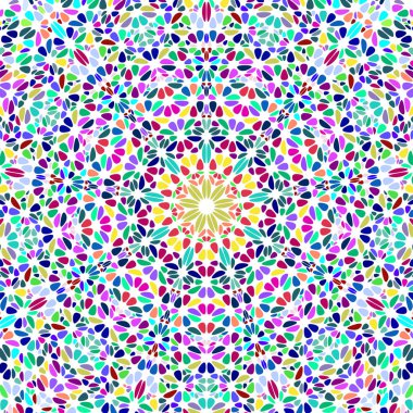 Dinamik soyut renkli çiçek mozaik arkaplan tasarımı