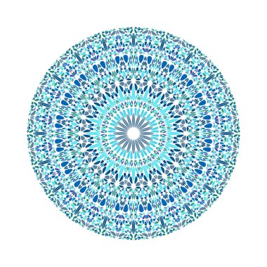 Çiçek süsü mandala - süslü geometrik soyut vektör grafiği