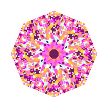 Soyut renkli geometrik fayanslı mozaik sekizgen çokgeni