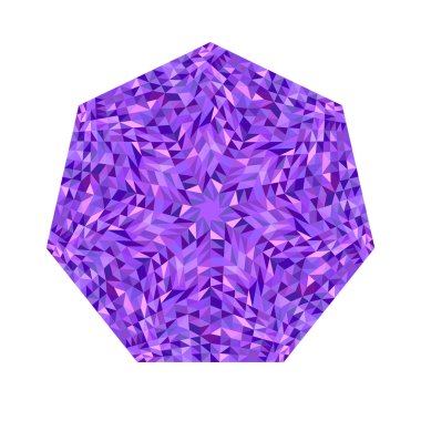 İzole edilmiş geometrik soyut kaplama mozaik çokgen logo şablonu