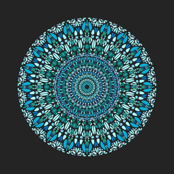 Kulaté barevné geometrické štěrkové ornament mandala umění — Stockový vektor