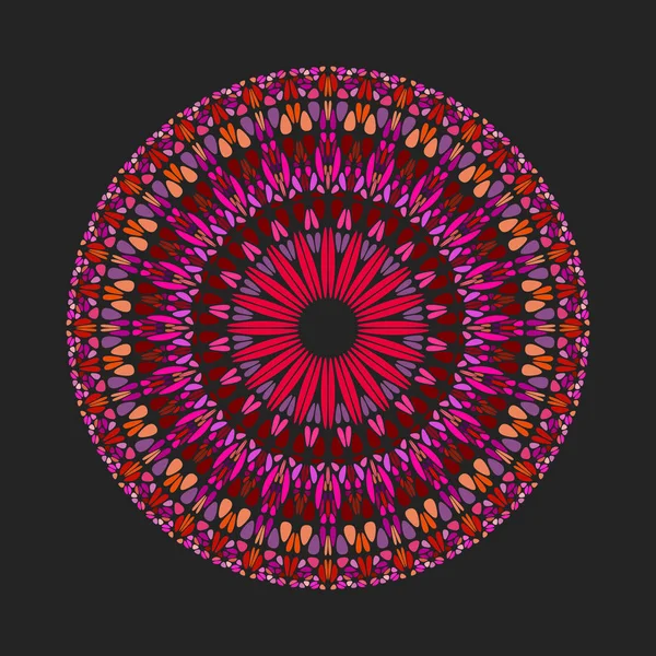 Geometrical abstract circular gravel pattern mandala art — Stock Vector