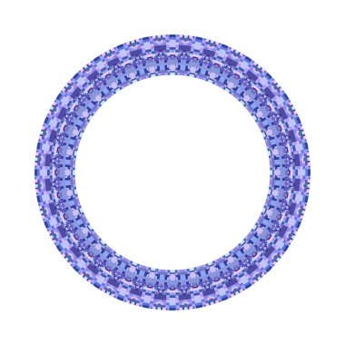 İzole mozaik yuvarlak çerçeve - renkli vektör ögesi