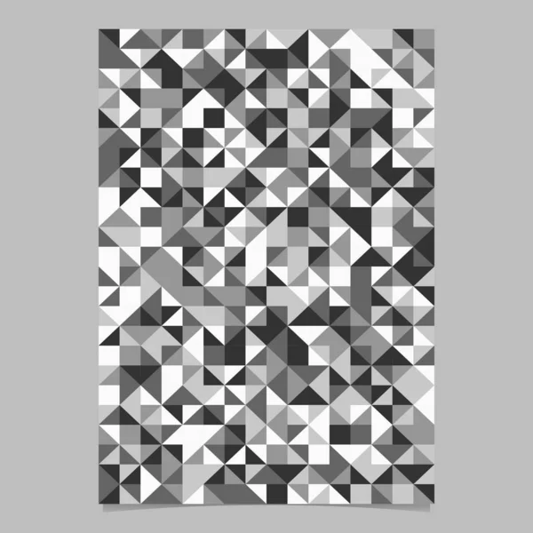 Nahtloses geometrisches monochromes Dreieck-Flyer-Design — Stockvektor